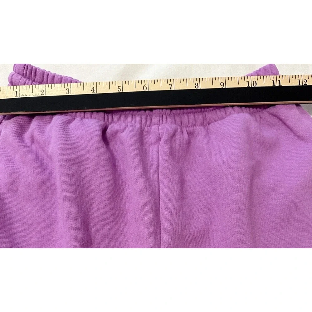 Victoria's Secret PINK Campus Sweat Shorts Women's XS Purple Elastic Waistband